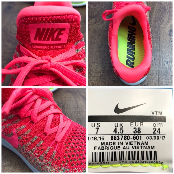 NWT Nike Lunarepic Low Flyknit 2 Hyper Punch WMNS - Picture 7 of 8